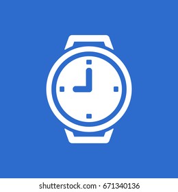 Wrist watch icon, isolated. Flat  design. 
