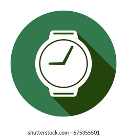 Wrist watch icon, isolated. Flat  design. 