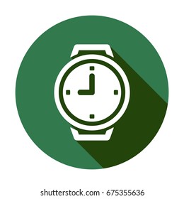 Wrist watch icon, isolated. Flat  design. 