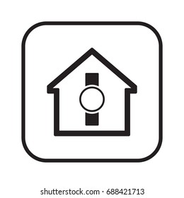 Wrist watch icon, isolated. Flat  design. 