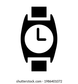 Wrist watch icon isolated vector illustration. High quality black style vector icon