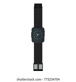 Wrist watch icon isolated vector illustration on white transparent background