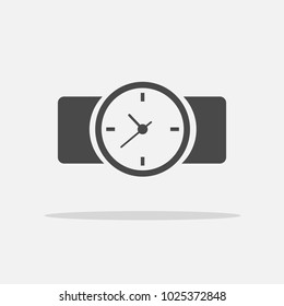 wrist watch icon with shadow