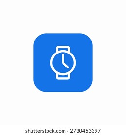 Vector de signo de icono de reloj de pulsera
