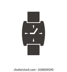 Wrist  watch  icon, vector, flat design