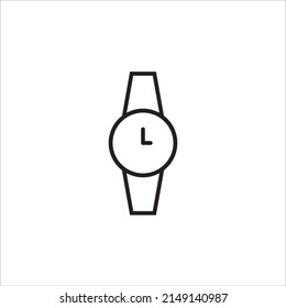 Símbolo de ilustración del vector de icono de reloj de pulsera
