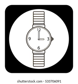 Wrist watch icon, vector illustration