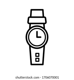 Wrist watch icon vector line style