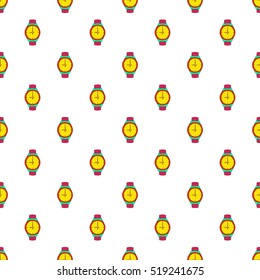 Wrist watch pattern. Cartoon illustration of wrist watch vector pattern for web