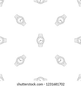 Wrist watch pattern seamless vector repeat geometric for any web design