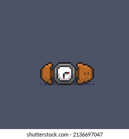 wrist watch in pixel style