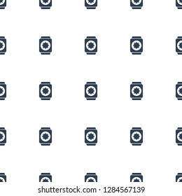 wrist watch with sun icon pattern seamless white background. Editable filled wrist watch with sun icon. wrist watch with sun icon pattern for web and mobile.