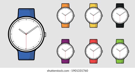 時計 おしゃれ のイラスト素材 画像 ベクター画像 Shutterstock