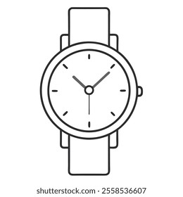    Wrist watch vector art illustration.
