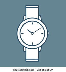    Wrist watch vector art illustration.
