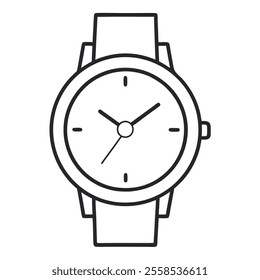    Wrist watch vector art illustration.
