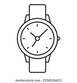    Wrist watch vector art illustration.
