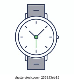    Wrist watch vector art illustration.
