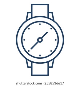    Wrist watch vector art illustration.
