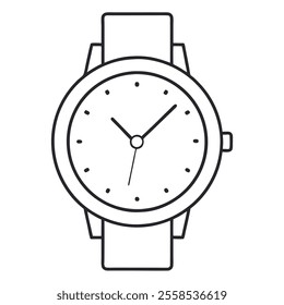    Wrist watch vector art illustration.
