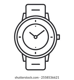    Wrist watch vector art illustration.
