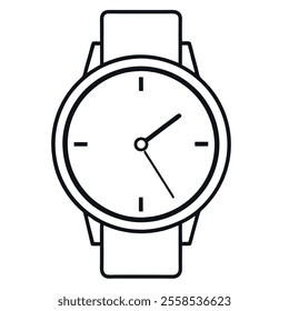    Wrist watch vector art illustration.
