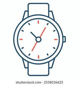    Wrist watch vector art illustration.
