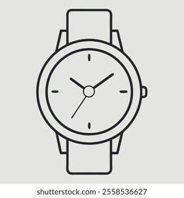    Wrist watch vector art illustration.
