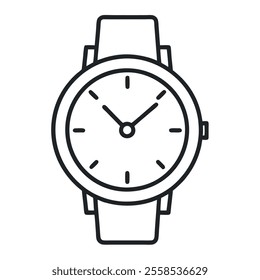    Wrist watch vector art illustration.
