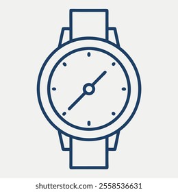    Wrist watch vector art illustration.
