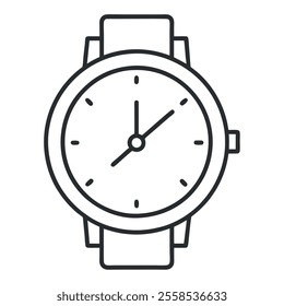    Wrist watch vector art illustration.
