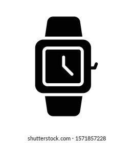 wrist watch vector  glyph flat  icon 