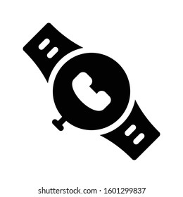 wrist watch  vector glyph flat icon 