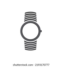 Wrist watch vector graphic element. Men's Clock Watch logo design template.