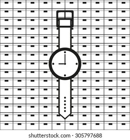 Wrist Watch. Vector icon.