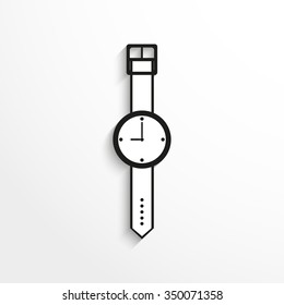Wrist Watch. Vector icon.