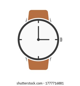icono vectorial de reloj de pulsera. Ilustración plana de reloj. modificable. ilustración vectorial.