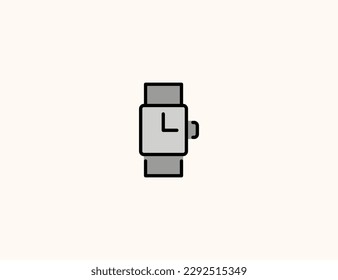 Wrist Watch vector icon. Isolated Arm Watch symbol flat illustration - Vector