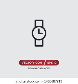Wrist Watch vector icon in modern design style for web site and mobile app