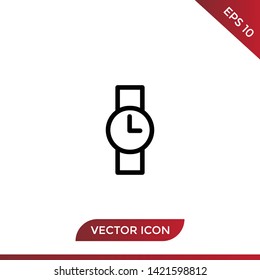 Wrist Watch vector icon in modern design style for web site and mobile app