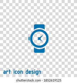 wrist watch vector icon on an abstract background
