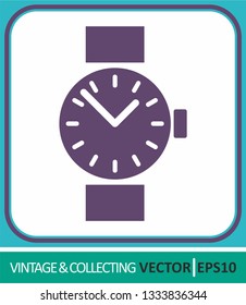 wrist watch. Vector Icon. Simple vector illustration for graphic and web design.
