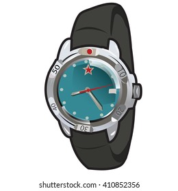 Wrist watch. Vector illustration.