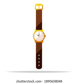 Ilustración aislada del vector de reloj de pulsera