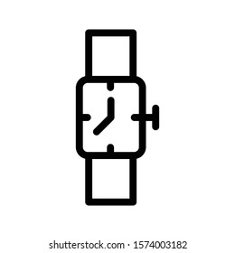 wrist watch vector thin line icon 