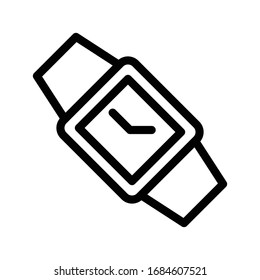 wrist watch vector thin line icon 