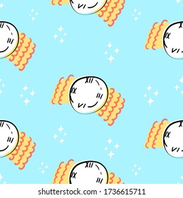 Wrist watches and stars seamless pattern with blue background. Happy Father's Day. For printing wrapping paper, stylish men apparel, packaging, wallpaper, fabric. Hand Drawn stock vector illustration.