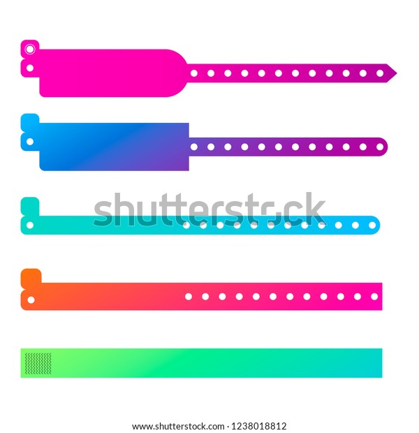 Wristband Gradient Bracelet Vector Template Wristband Stock Vector