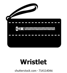 Wristlet bag icon. Simple illustration of wristlet bag vector icon for web