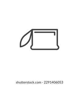 Wristlet bag line icon. linear style sign for mobile concept and web design. Wristlet wallet outline vector icon. Symbol, logo illustration. Vector graphics